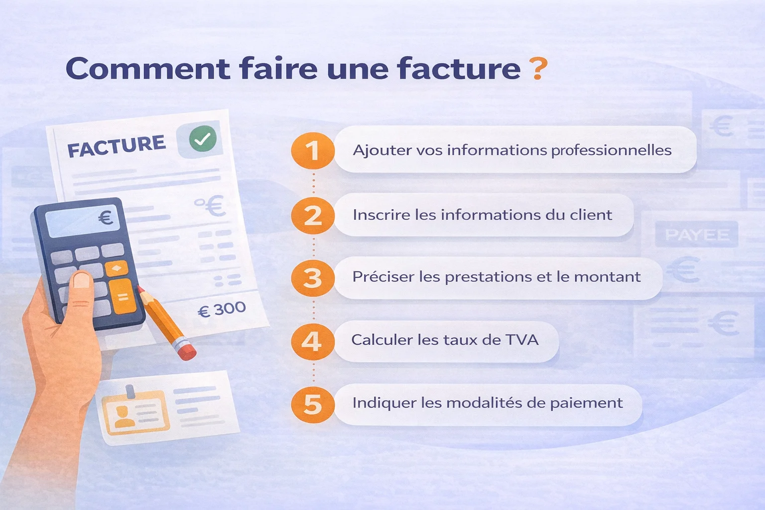 Comment faire une facture : guide étape par étape
